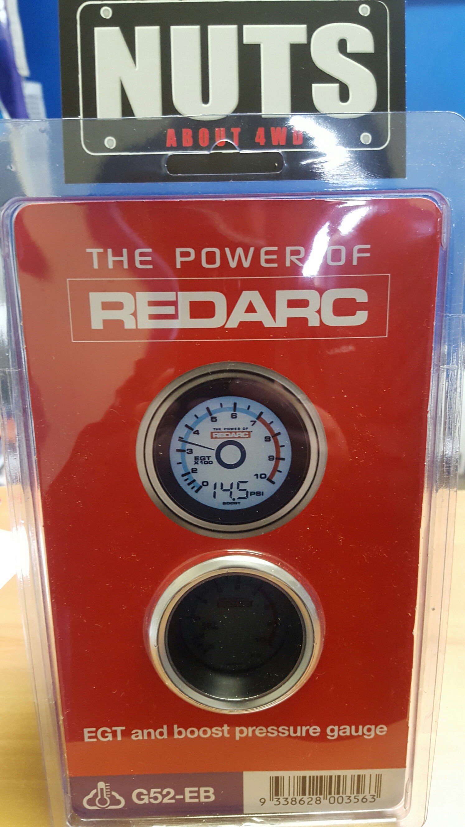 EGT and Boost Pressure 52mm Gauge G52-EB 